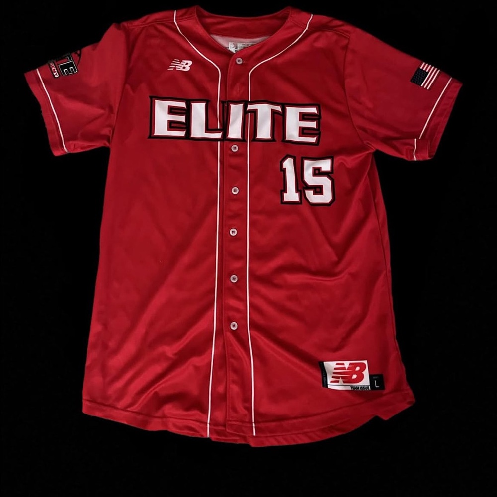 New Balance Red Elite Baseball Jersey
